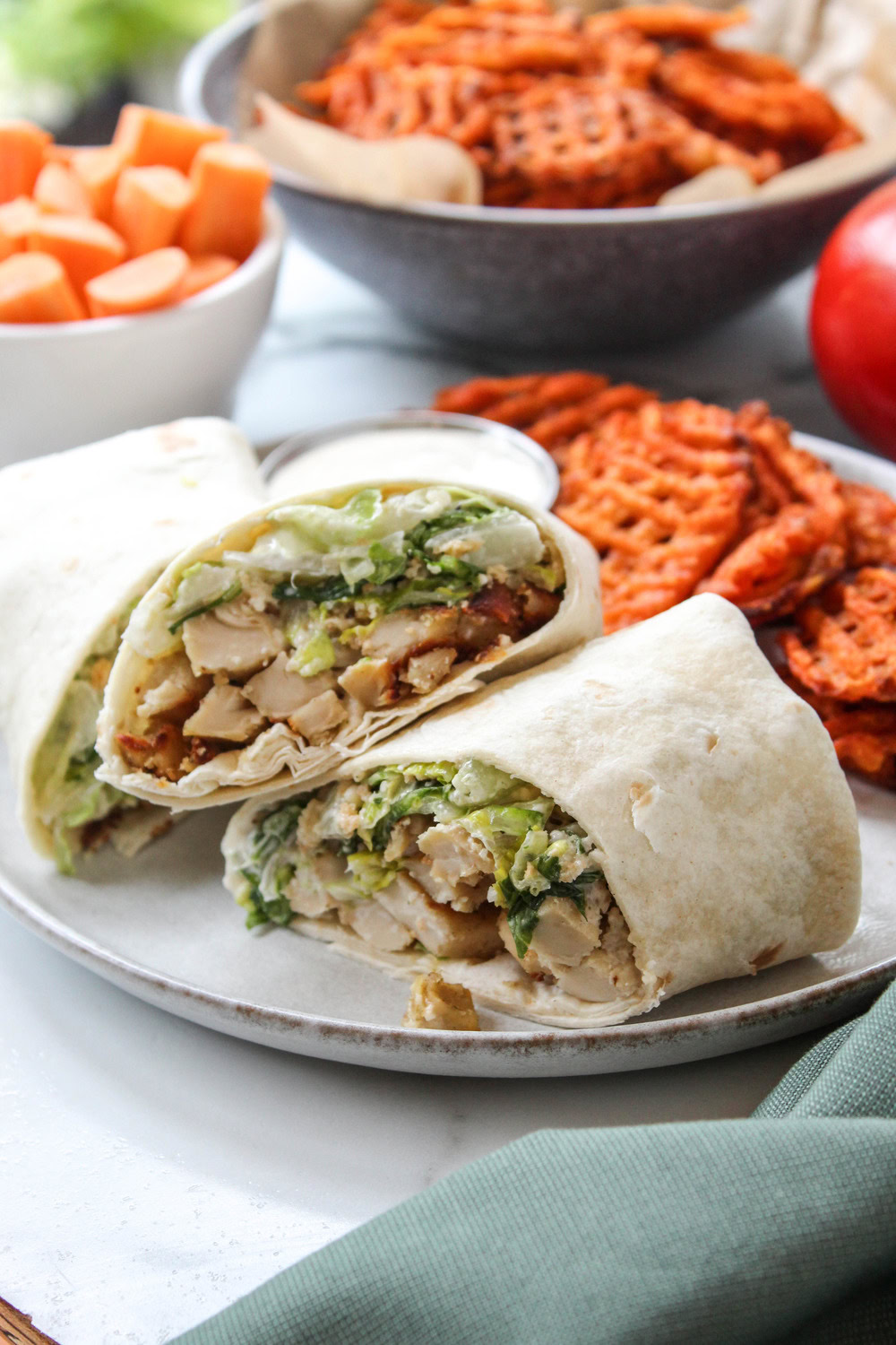 Vegetarian Chicken Caesar Wrap
