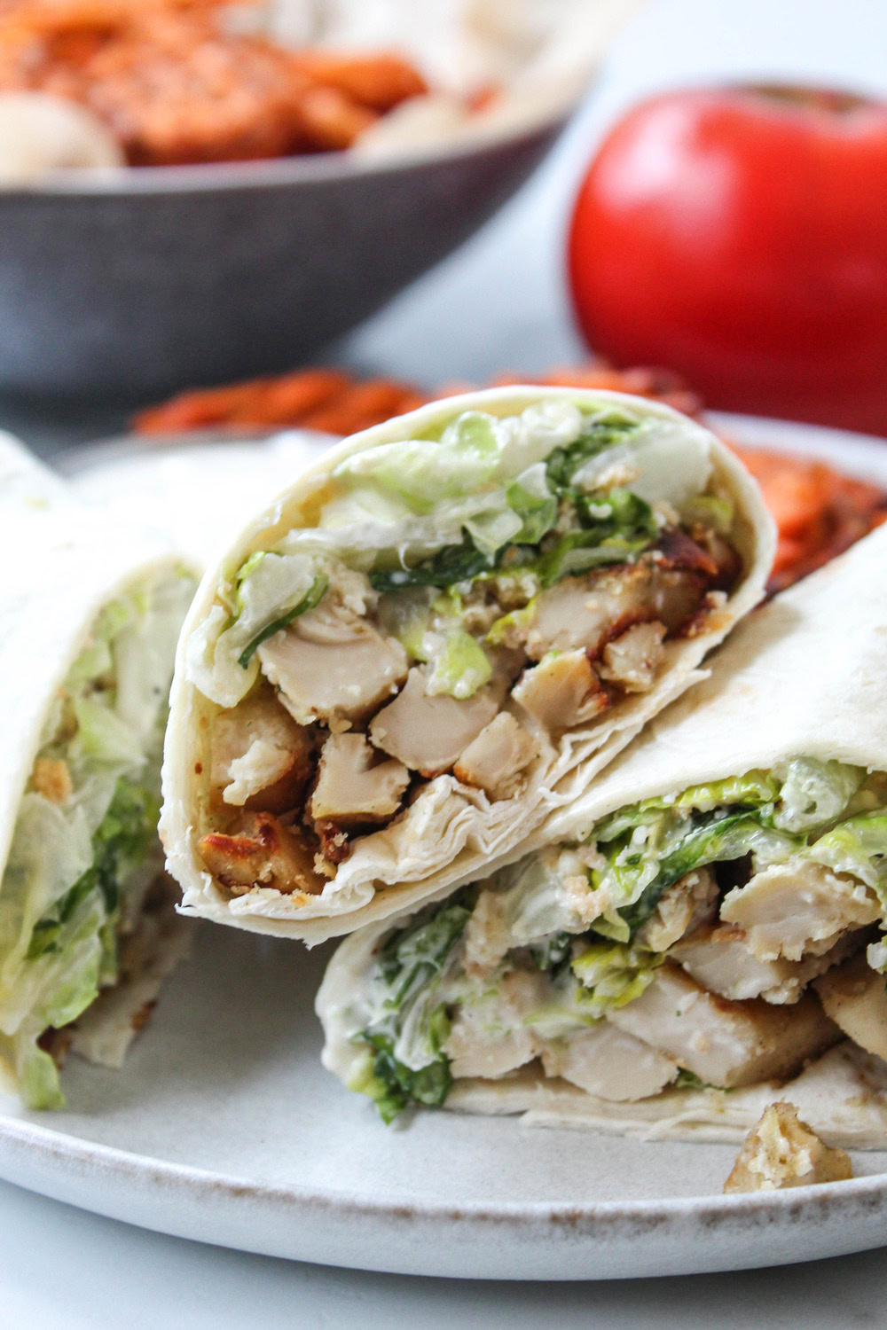 Vegetarian Chicken Caesar Wrap