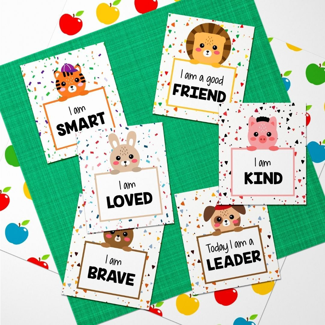 Free printable lunchbox notes with colorful designs and encouraging messages for kids