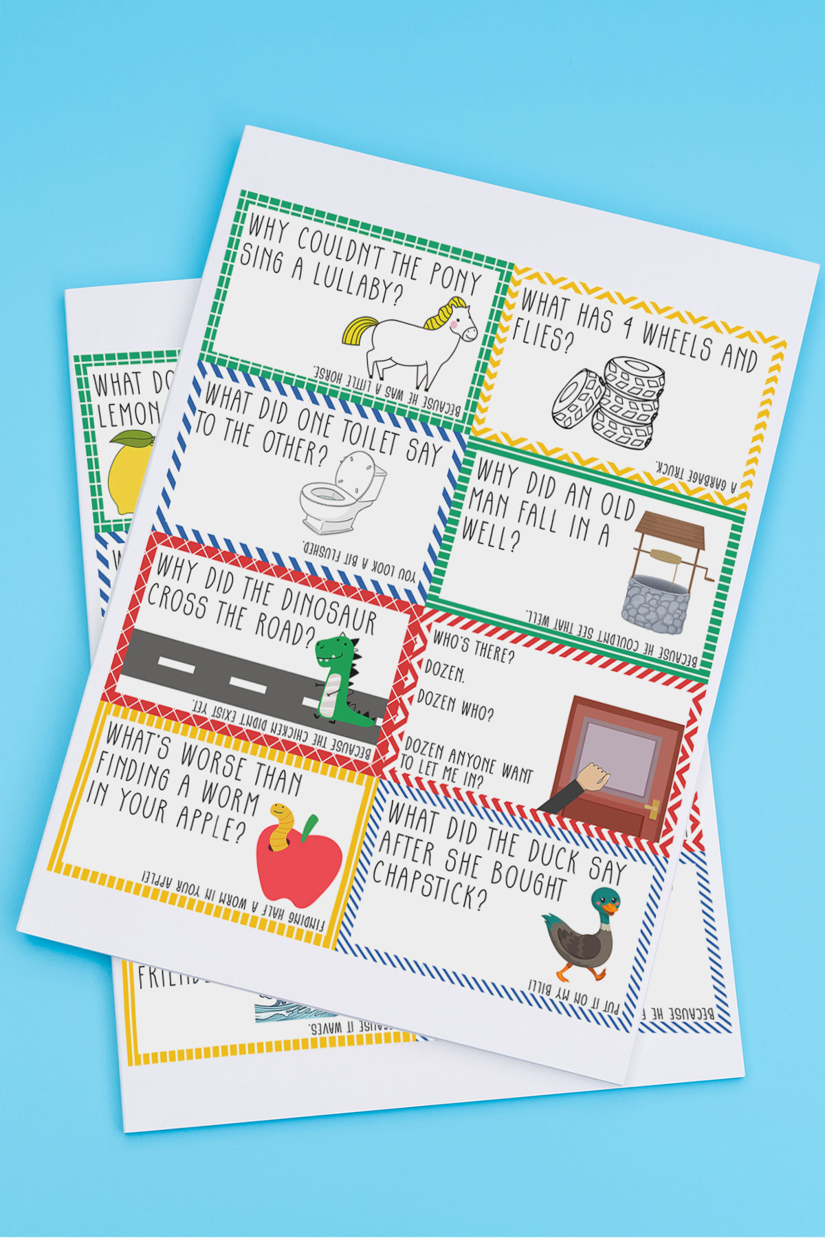 Set of free lunchbox note cards with fun sayings and kid-friendly graphics