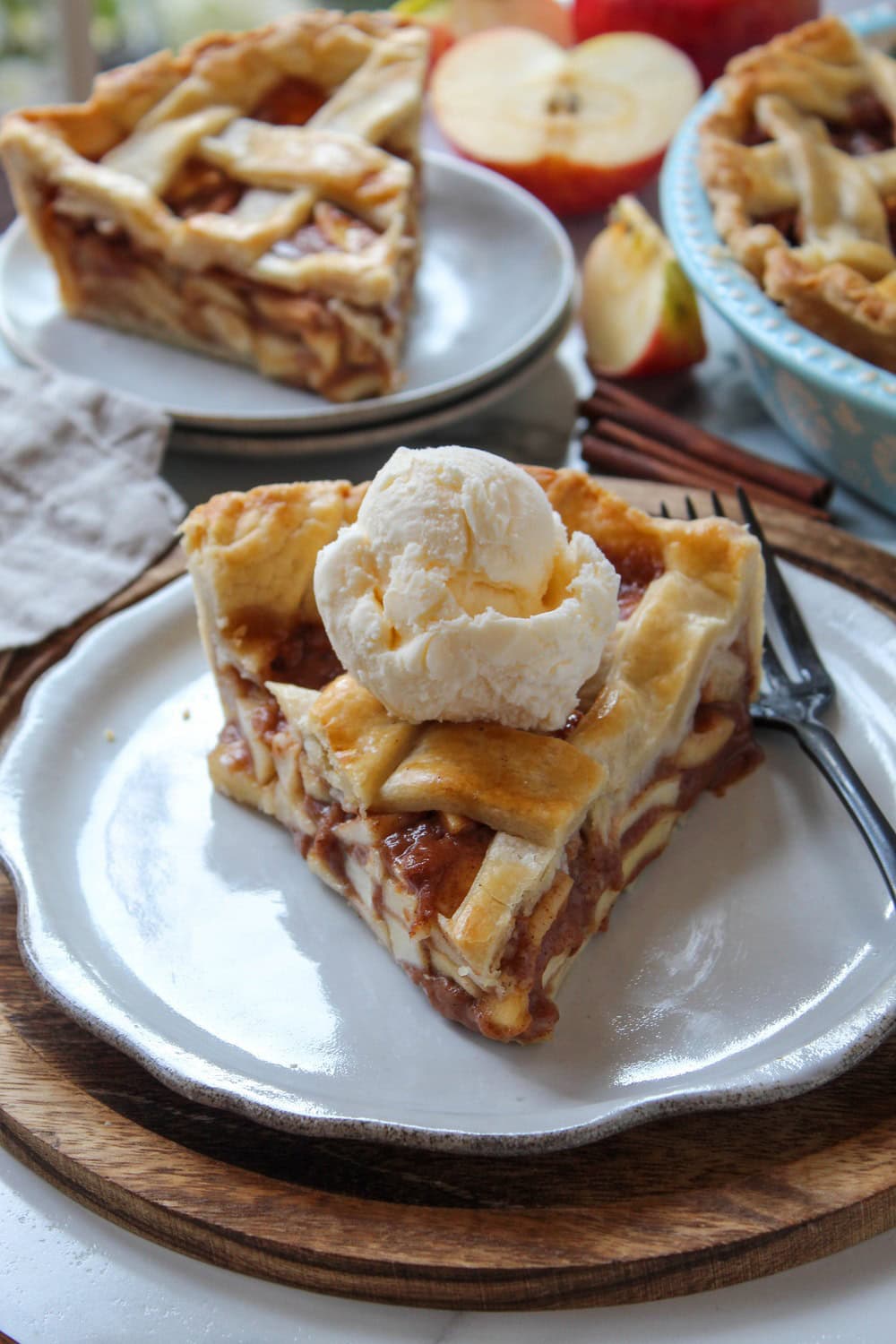 The best apple pie with a flaky golden-brown crust