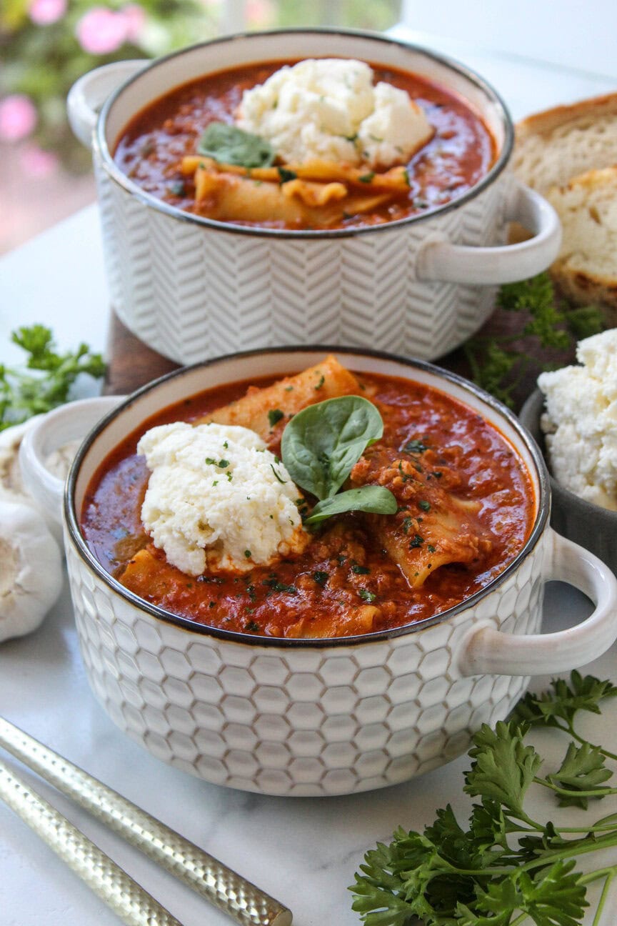 Vegetarian Lasagna Soup Recipe