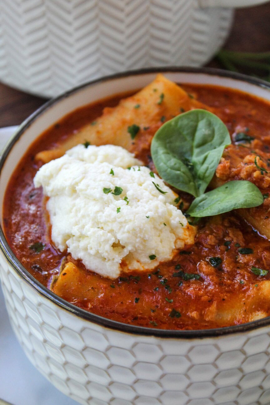 Vegetarian Lasagna Soup Recipe