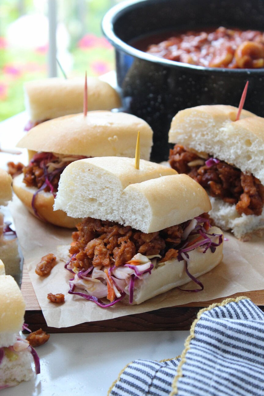 Vegetarian BBQ Pulled Pork Sandwich