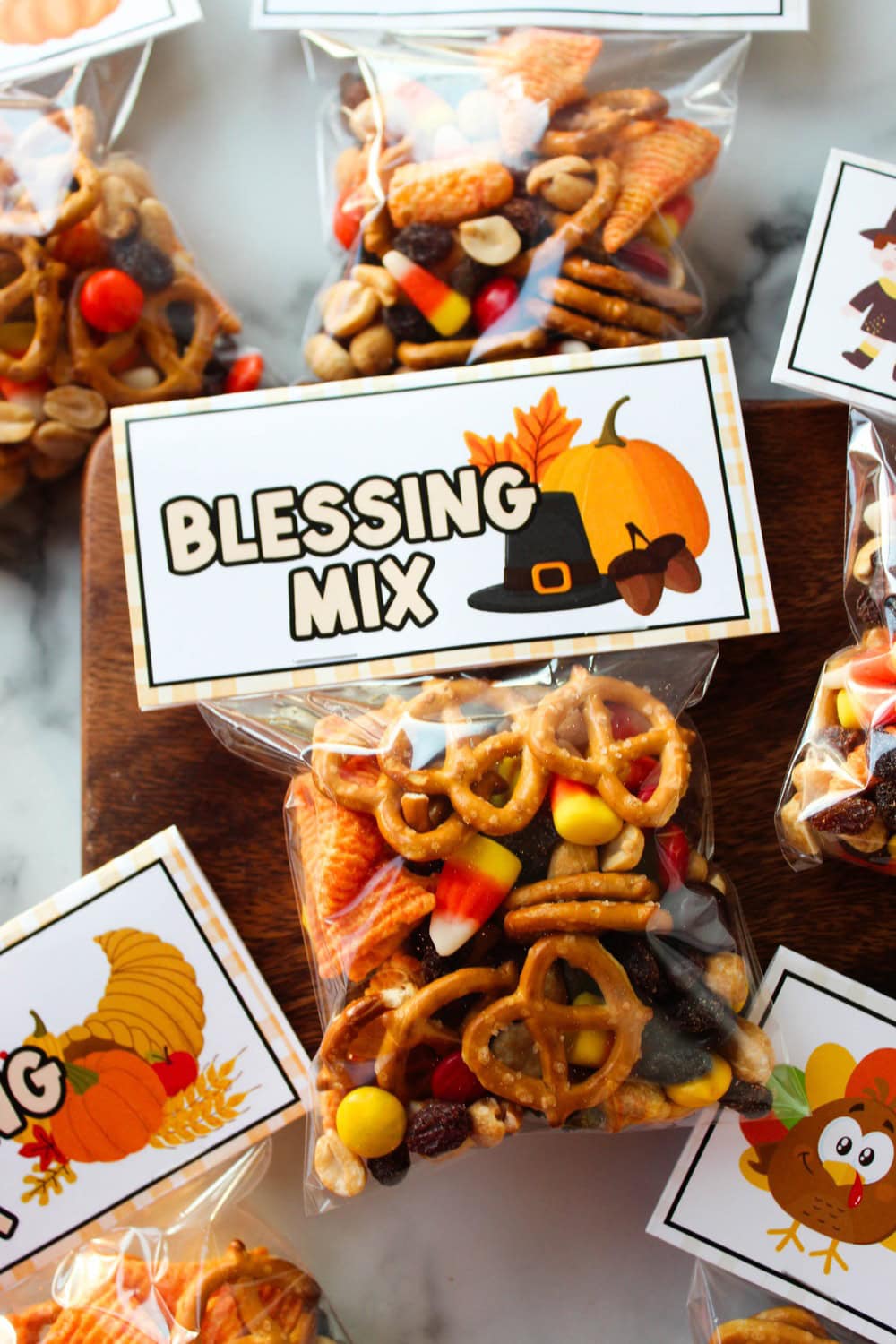 Free Printable Thanksgiving Blessing Mix Bag Toppers