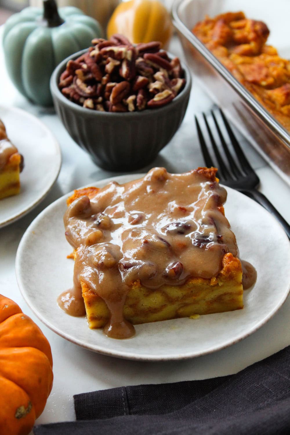Pumpkin Praline Bread Pudding