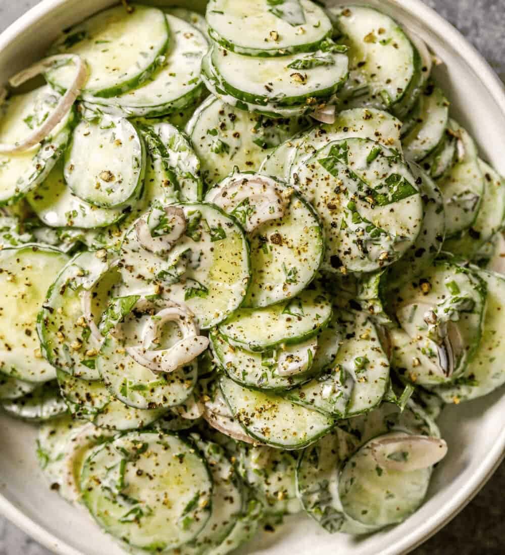 Greek Yogurt Cucumber Salad