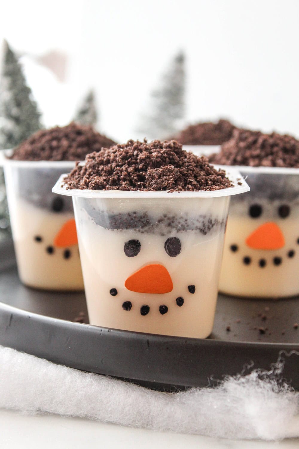 Snowman Pudding Cups
