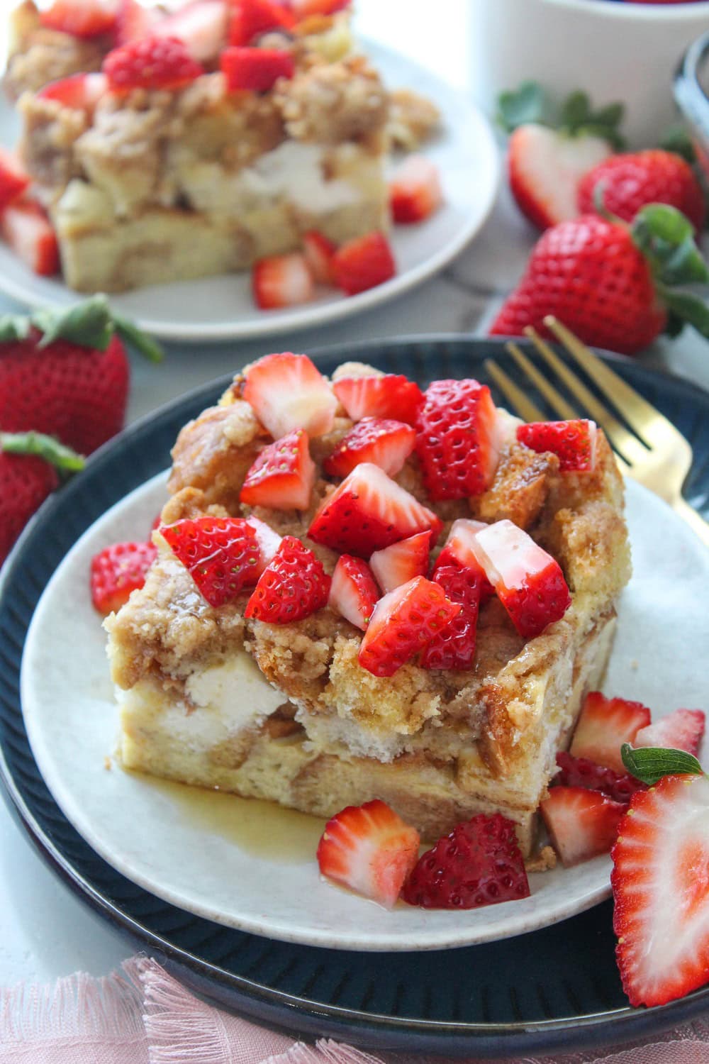 Strawberries & Cream French Toast Bake