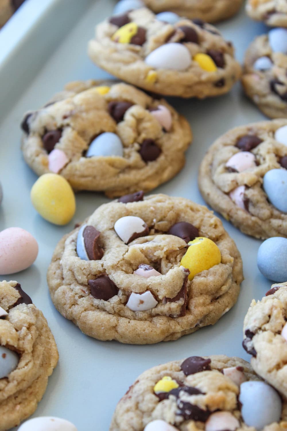Homemade Easter cookies with Cadbury eggs