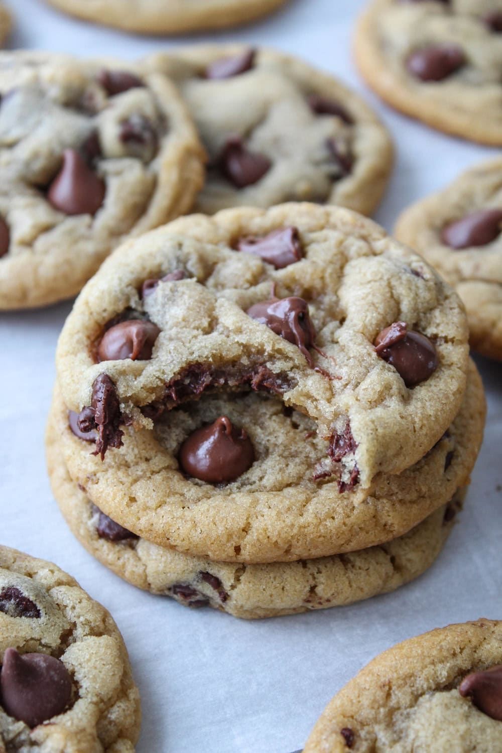 Homemade chewy chocolate chip cookies