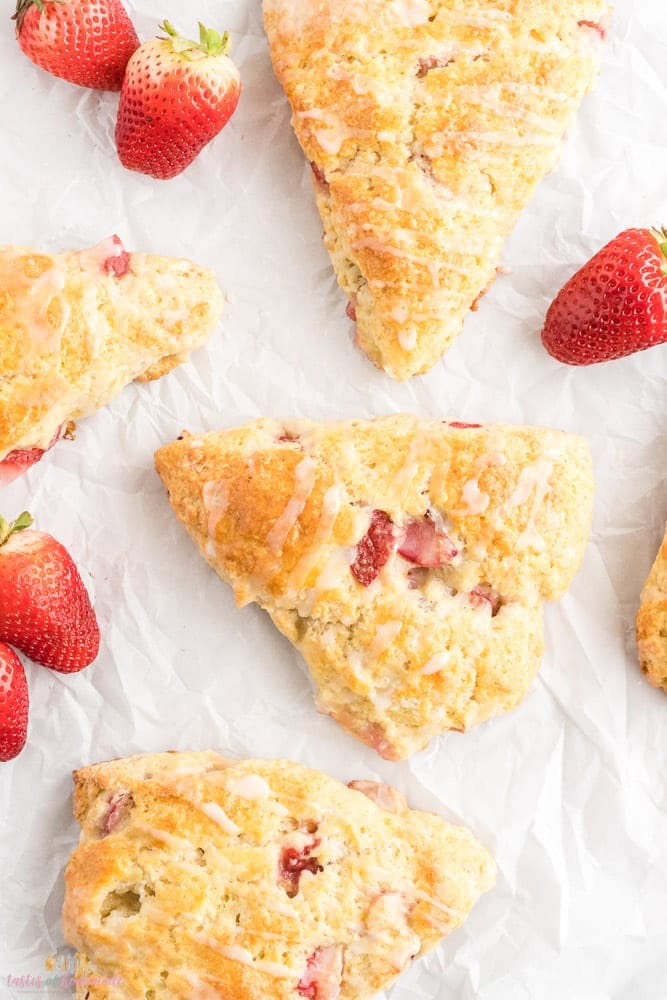 Strawberry Rhubarb Scones