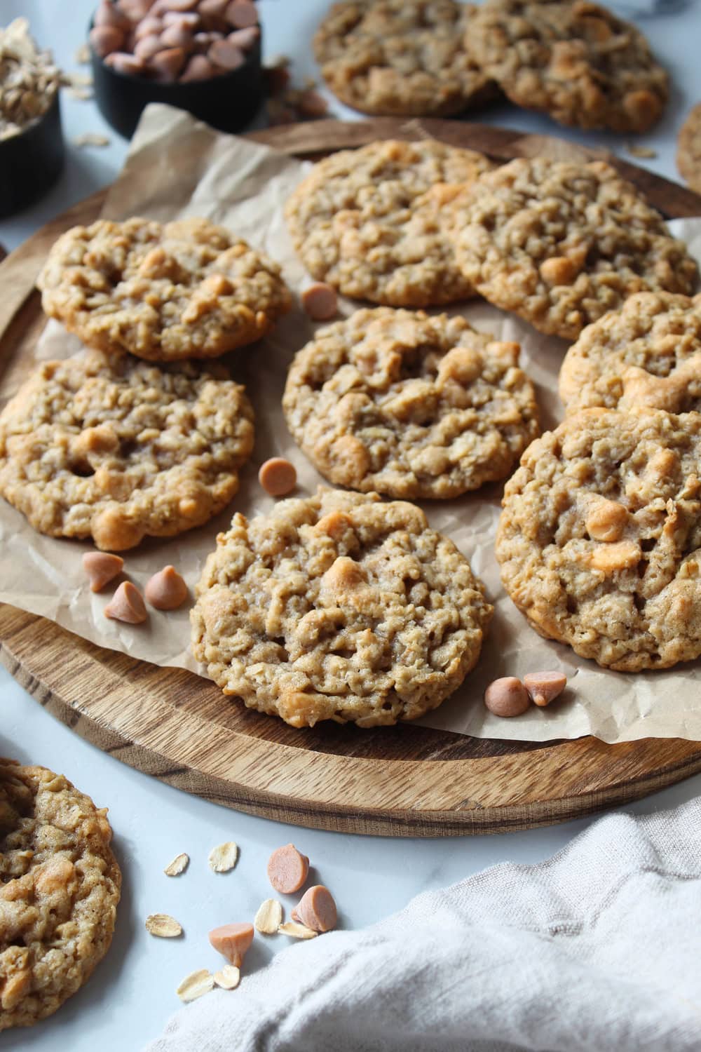 Oatmeal scotchies cookies with butterscotch chips
