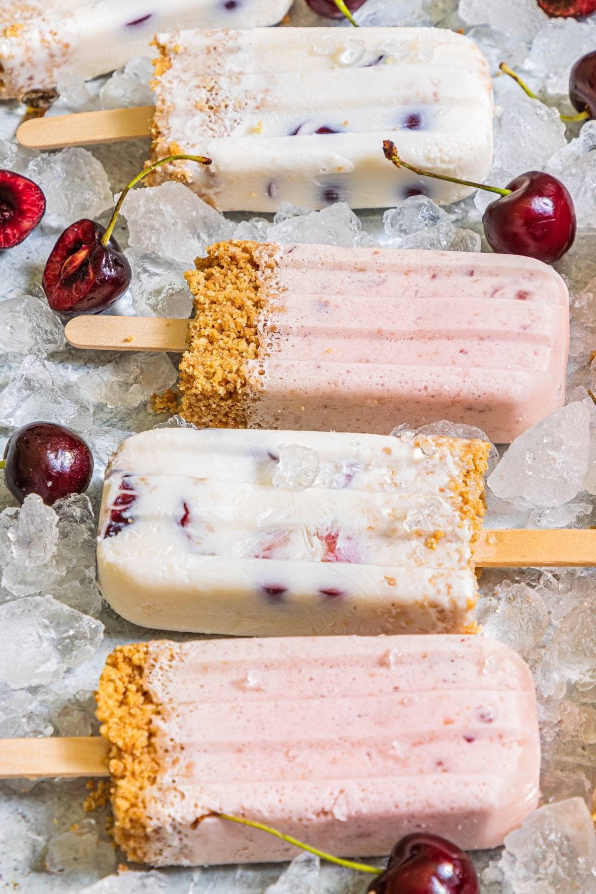 Cherry Cheesecake Popsicles