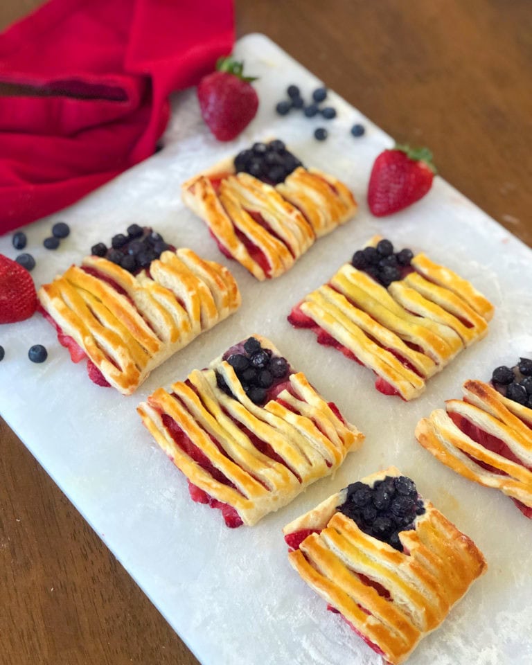 Patriotic Puff Pastry Flags Recipe