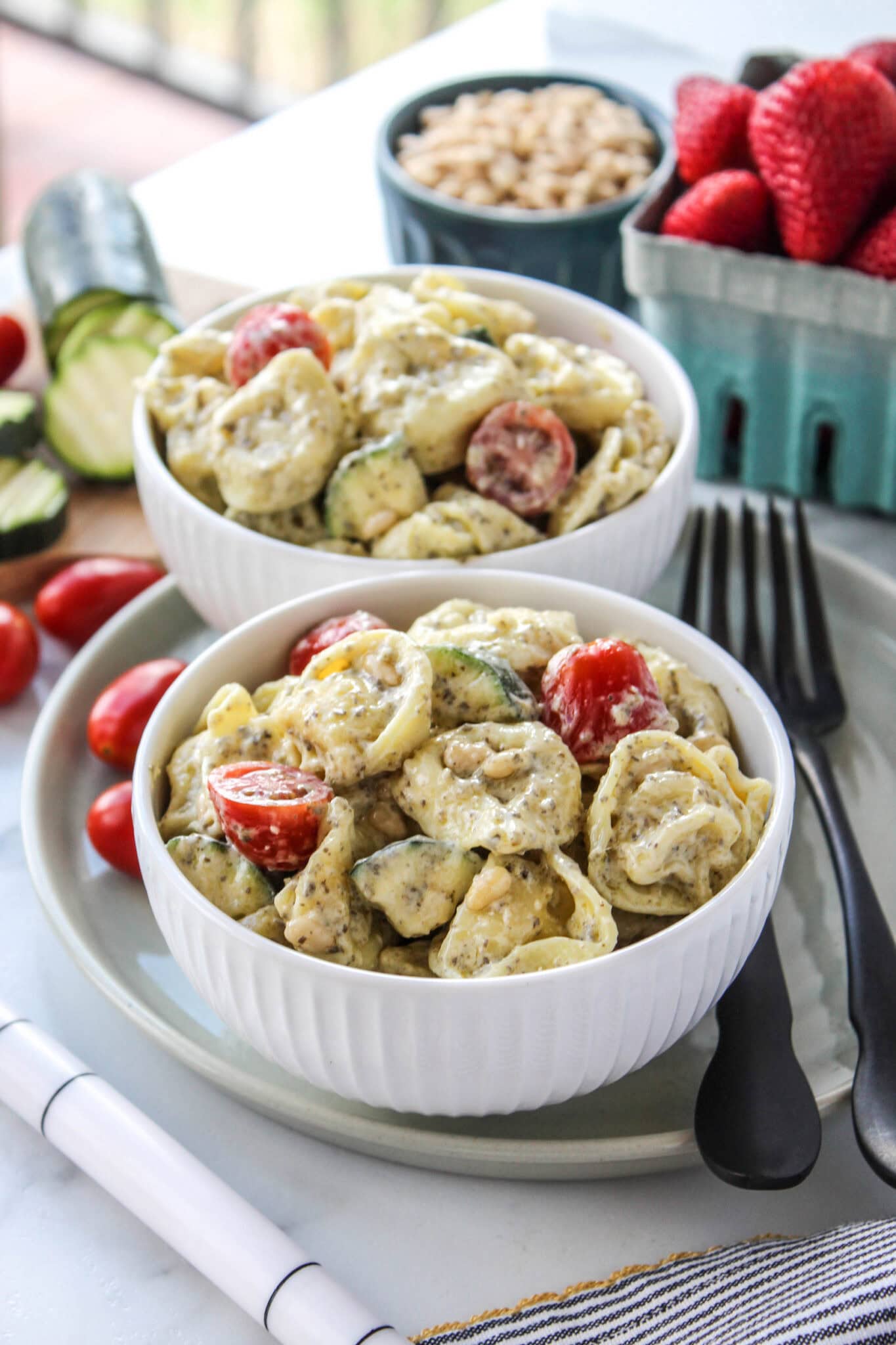 Pesto Tortellini Pasta Salad