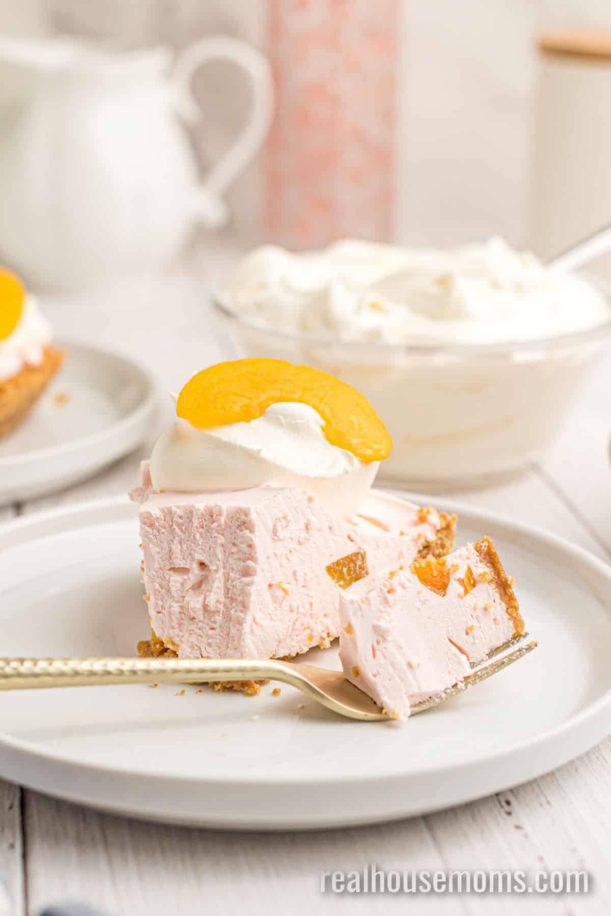 No Bake Peach Chiffon Pie