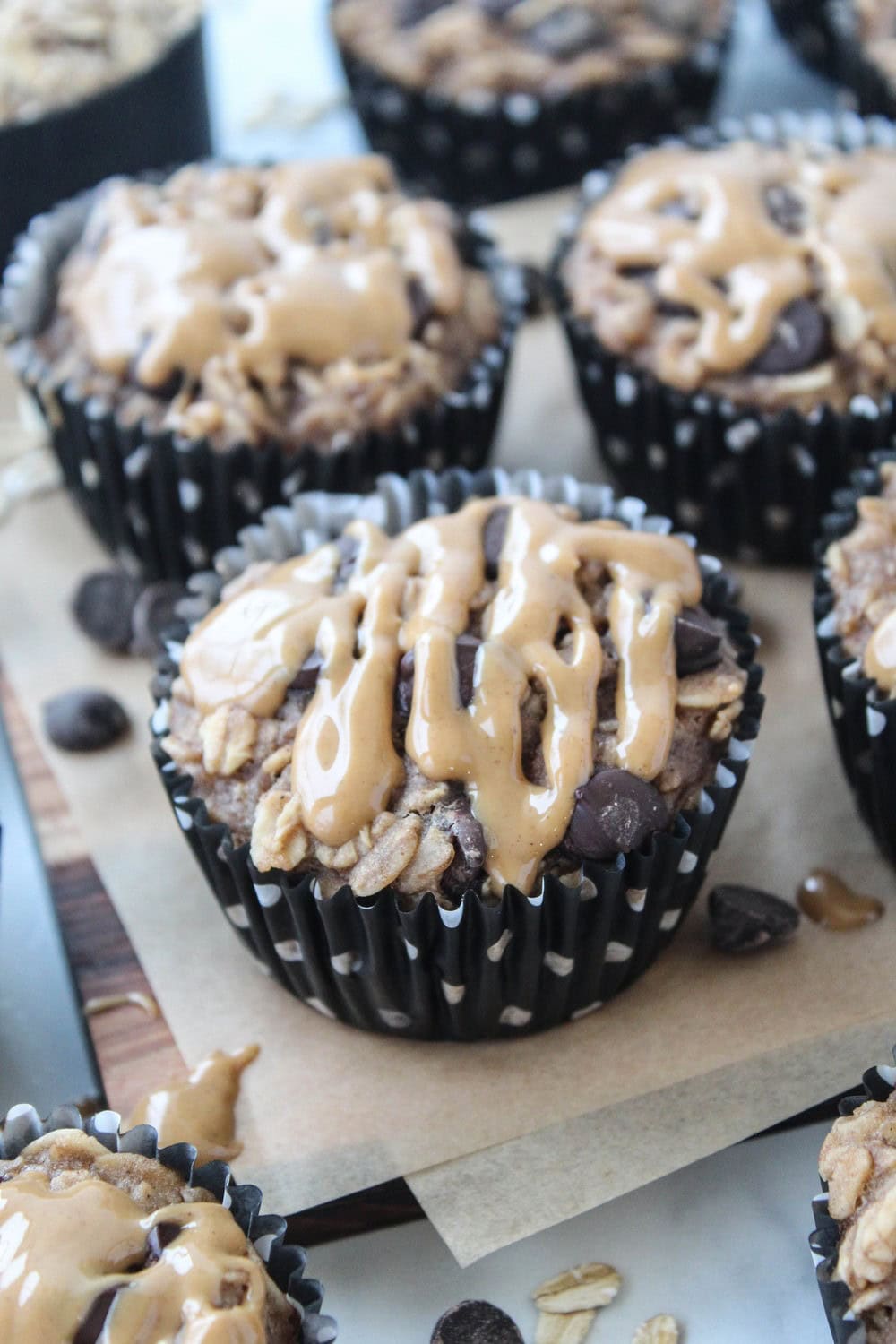 Peanut Butter Banana Baked Oatmeal Cups