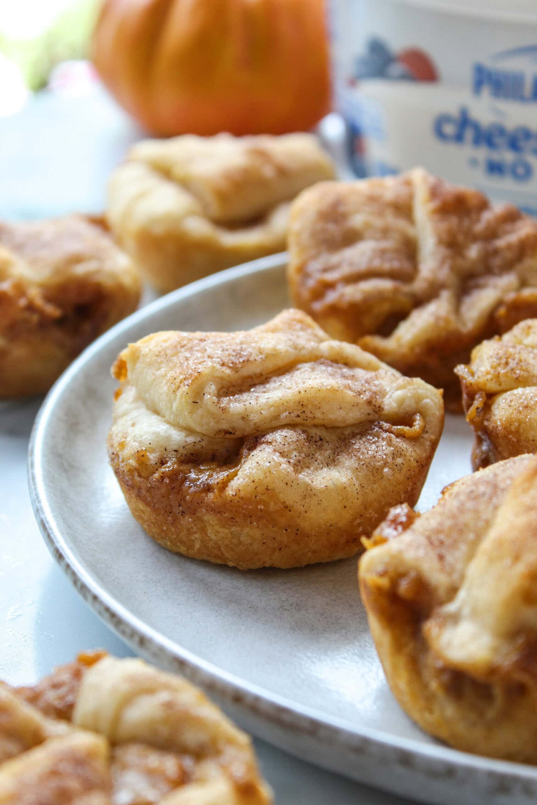 Pumpkin Cheesecake Crescent Muffins