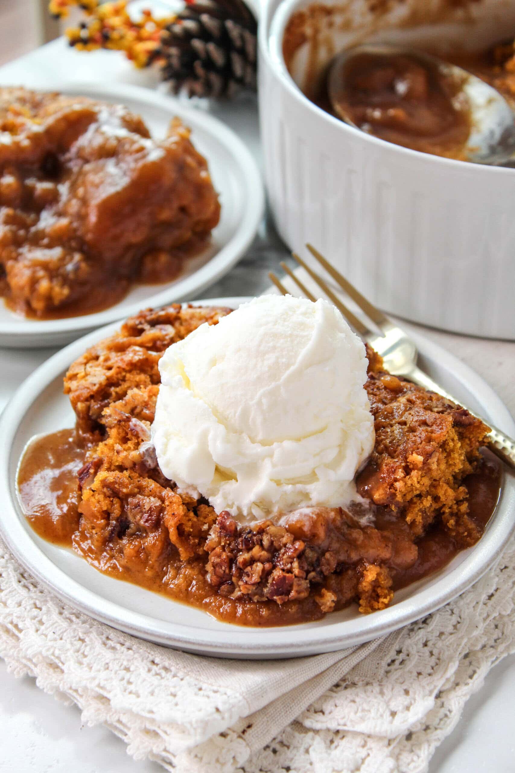 Pumpkin Pecan Cobbler
