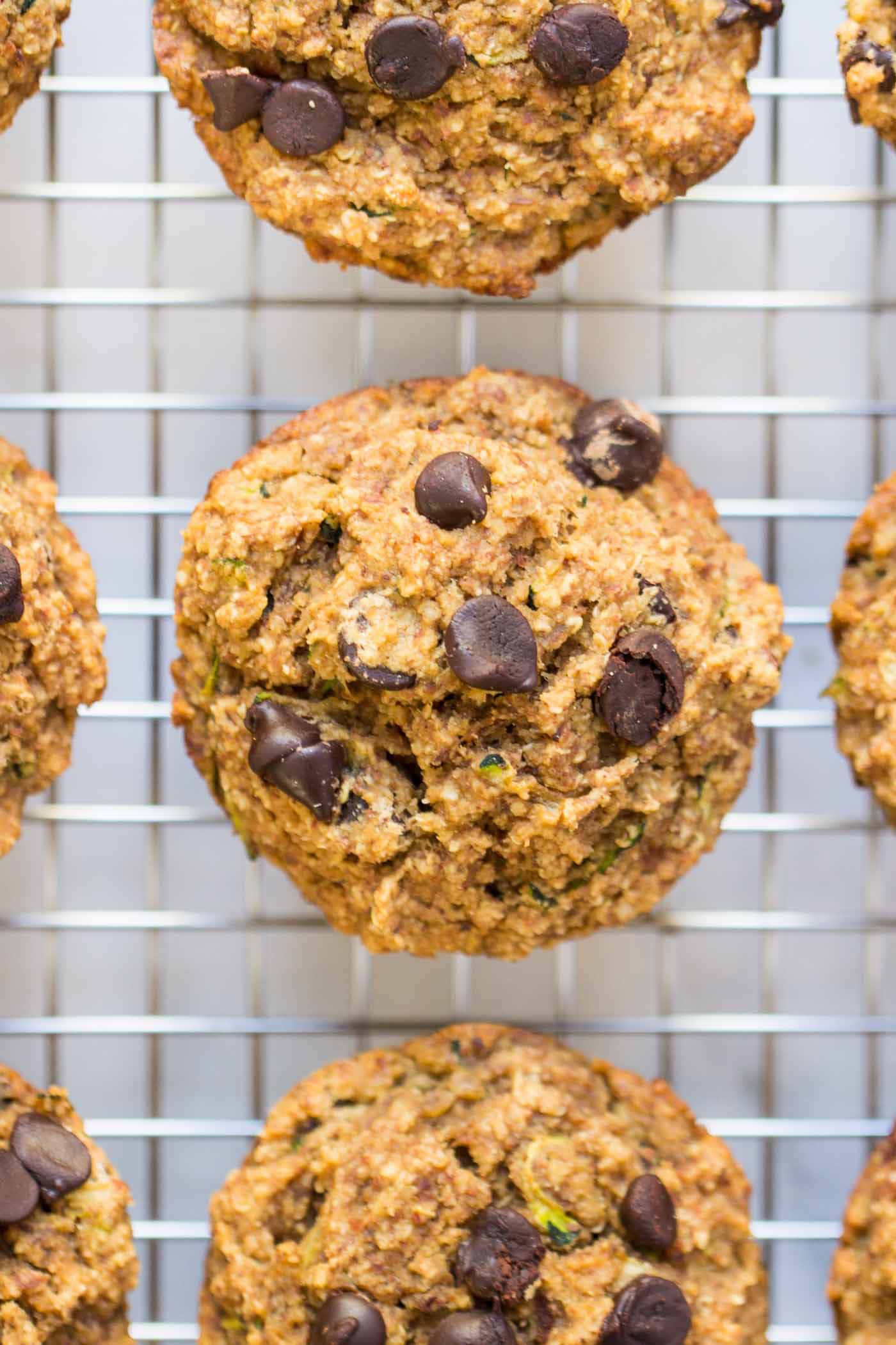 Chocolate Chip Zucchini Quinoa Muffins