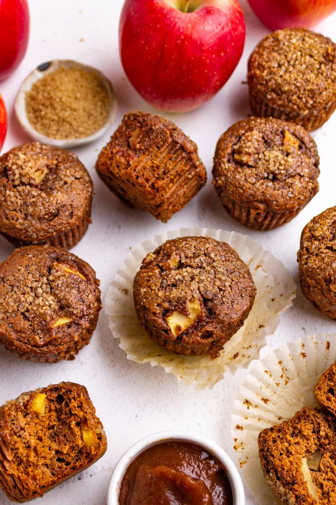 Healthy Apple Butter Muffins