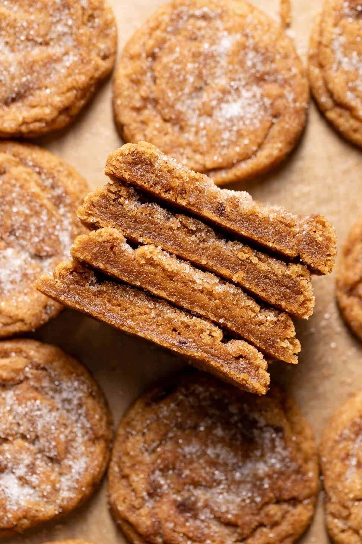 Chewy Pumpkin Snickerdoodle Cookies